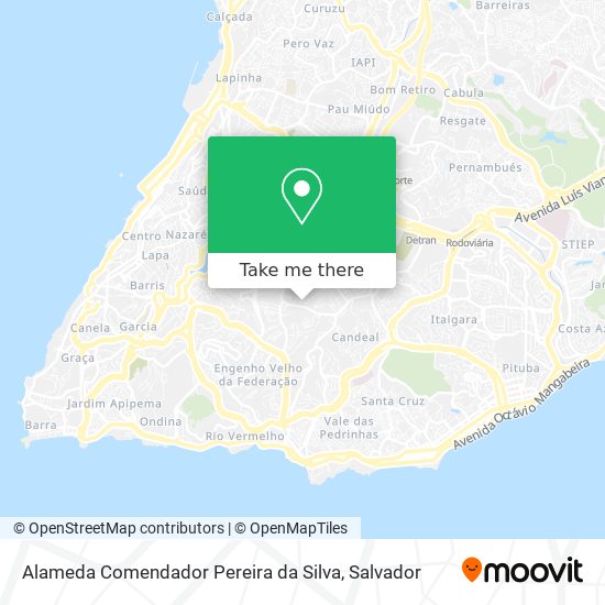 Mapa Alameda Comendador Pereira da Silva