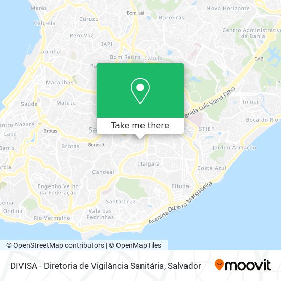 DIVISA - Diretoria de Vigilância Sanitária map