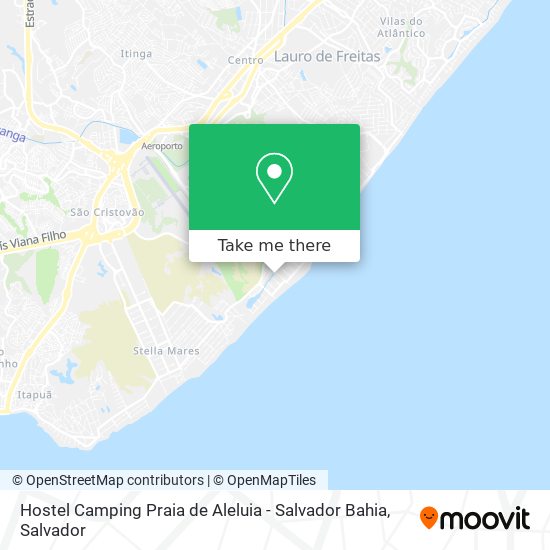 Mapa Hostel Camping Praia de Aleluia - Salvador Bahia