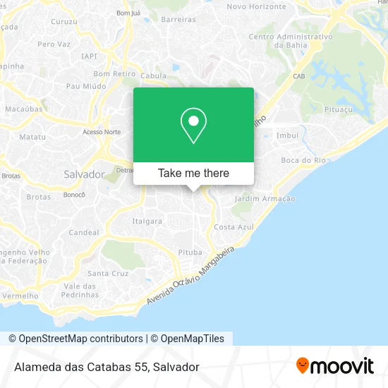 Alameda das Catabas 55 map