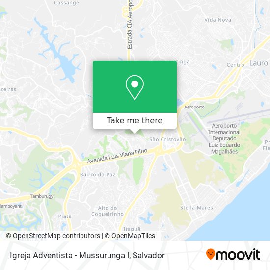 Mapa Igreja Adventista - Mussurunga l