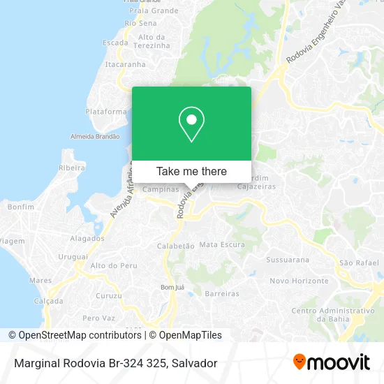 Marginal Rodovia Br-324 325 map