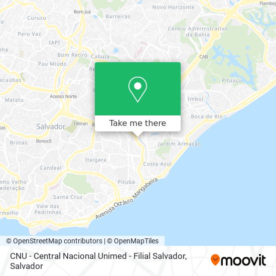 CNU - Central Nacional Unimed - Filial Salvador map