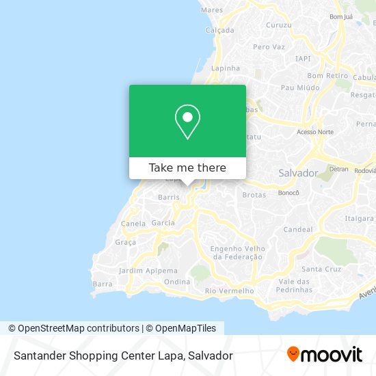 Santander Shopping Center Lapa map