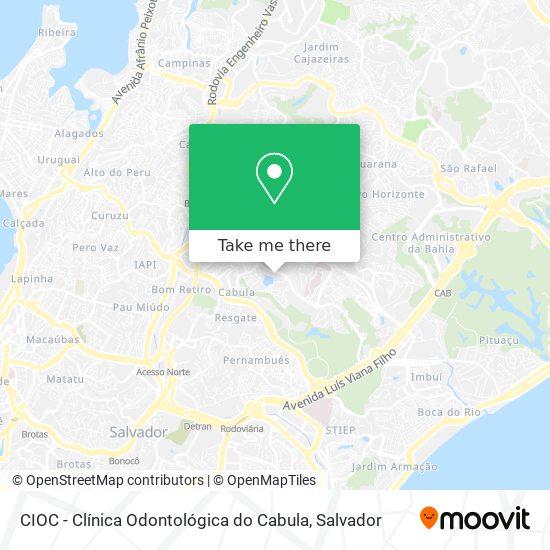 CIOC - Clínica Odontológica do Cabula map