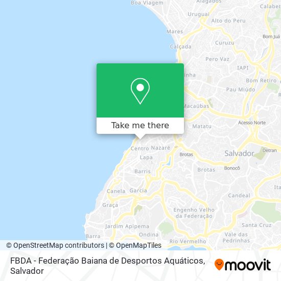 Mapa FBDA - Federação Baiana de Desportos Aquáticos