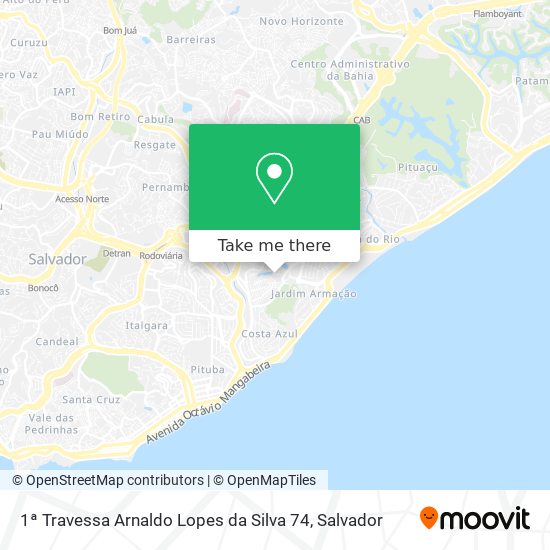 Mapa 1ª Travessa Arnaldo Lopes da Silva 74