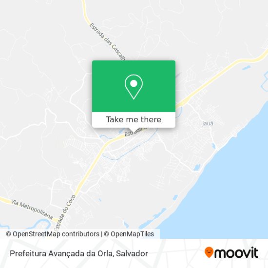 Mapa Prefeitura Avançada da Orla