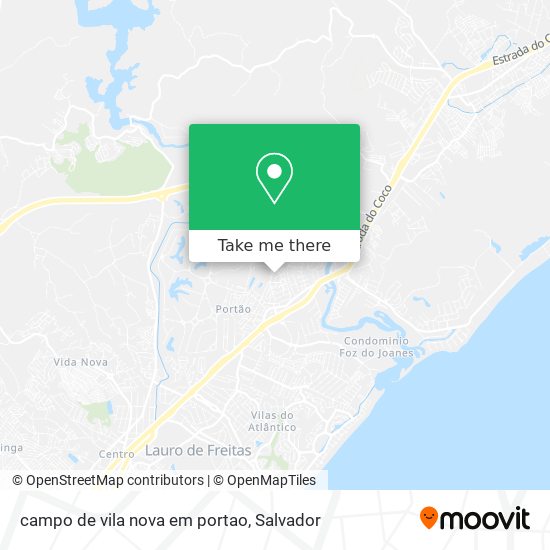 campo de vila nova em portao map
