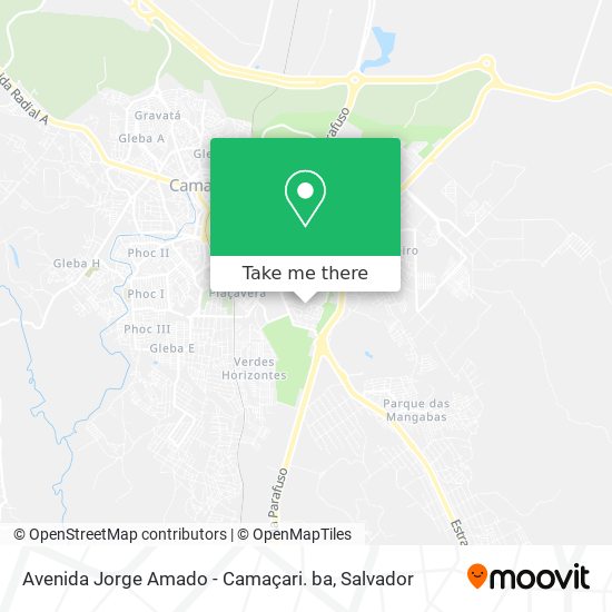 Avenida Jorge Amado - Camaçari. ba map