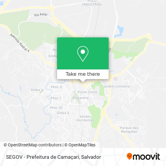 Mapa SEGOV - Prefeitura de Camaçari