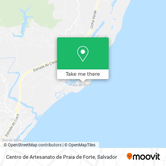 Mapa Centro de Artesanato de Praia de Forte