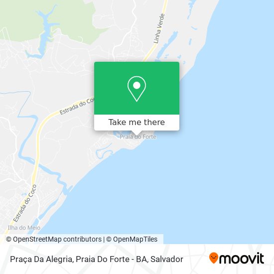 Praça Da Alegria, Praia Do Forte - BA map