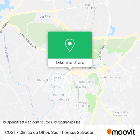 COST - Clínica de Olhos São Thomaz map