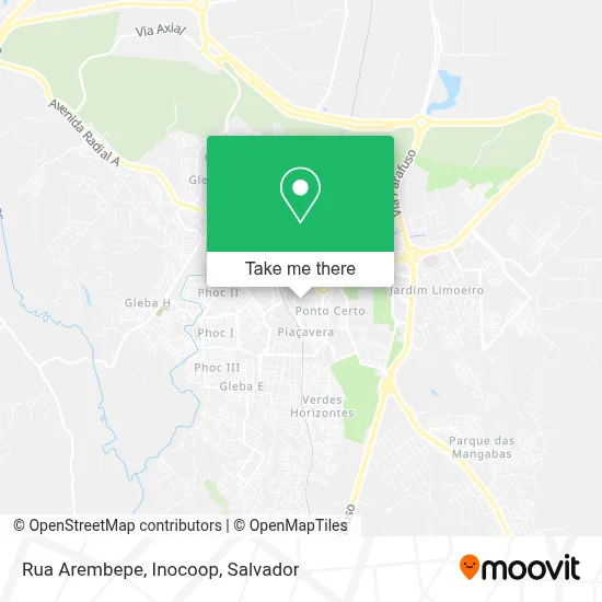 Rua Arembepe, Inocoop map