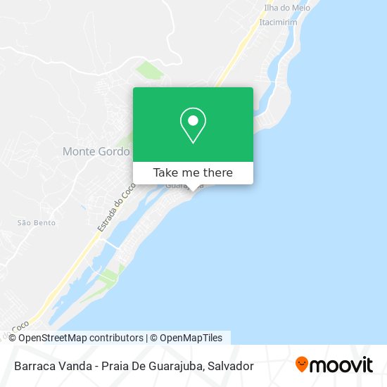 Mapa Barraca Vanda - Praia De Guarajuba