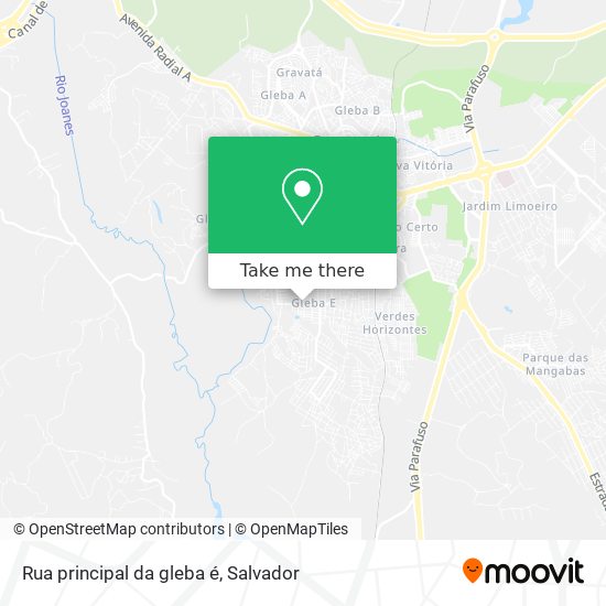 Mapa Rua principal da gleba é