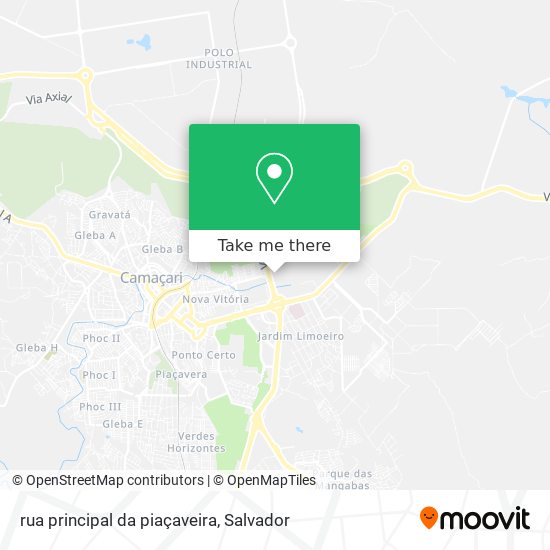 Mapa rua principal da piaçaveira