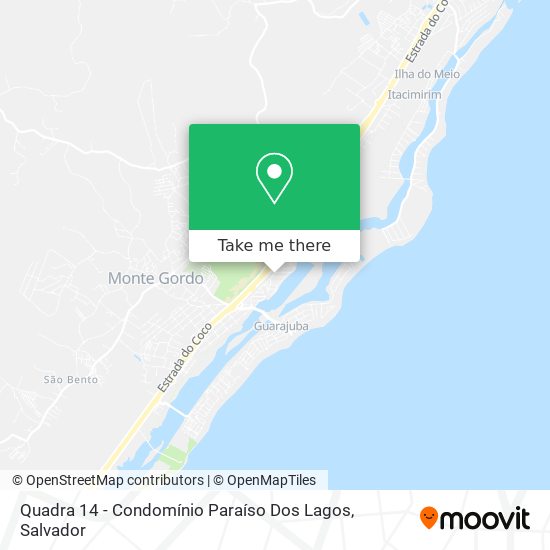 Mapa Quadra 14 - Condomínio Paraíso Dos Lagos