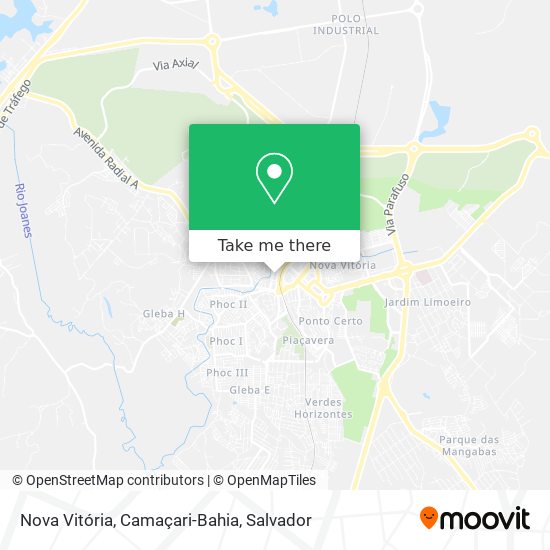 Nova Vitória, Camaçari-Bahia map