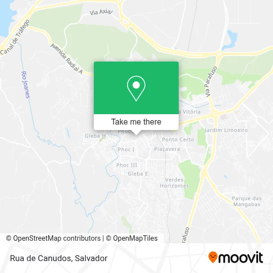 Rua de Canudos map