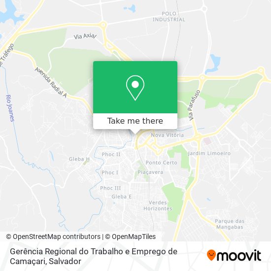 Gerência Regional do Trabalho e Emprego de Camaçari map