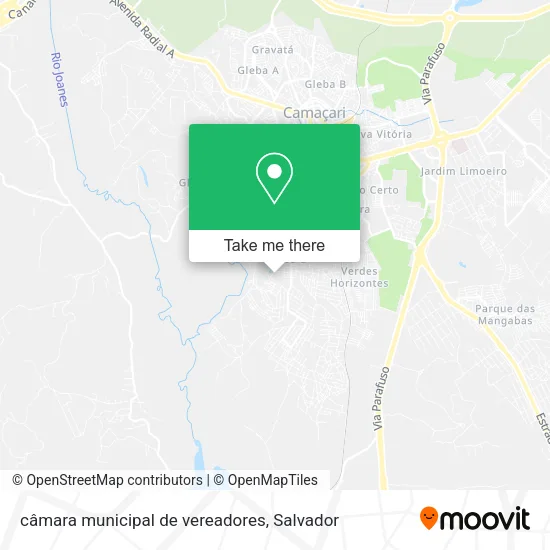 câmara municipal de vereadores map