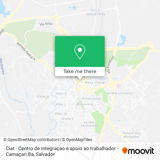 Ciat - Centro de Integraçao e apoio ao trabalhador - Camaçari Ba map