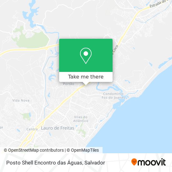 Posto Shell Encontro das Águas map