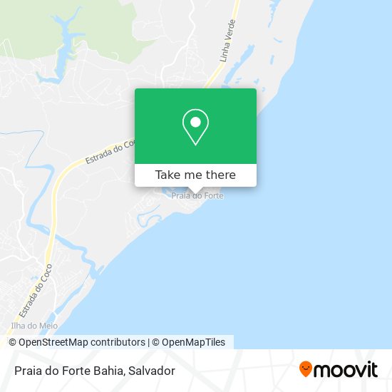 Mapa Praia do Forte Bahia