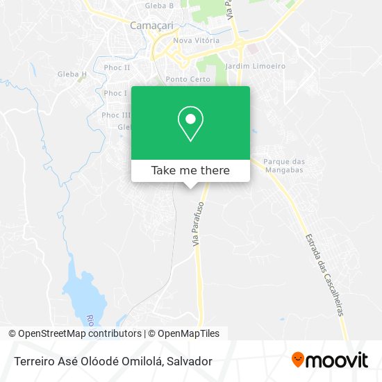 Terreiro Asé Olóodé Omilolá map