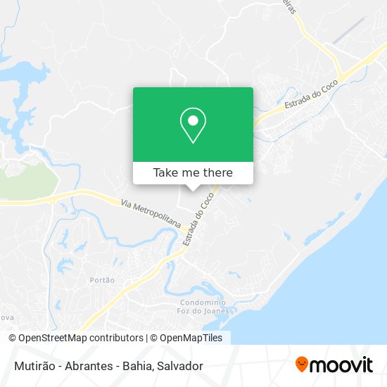 Mutirão - Abrantes - Bahia map