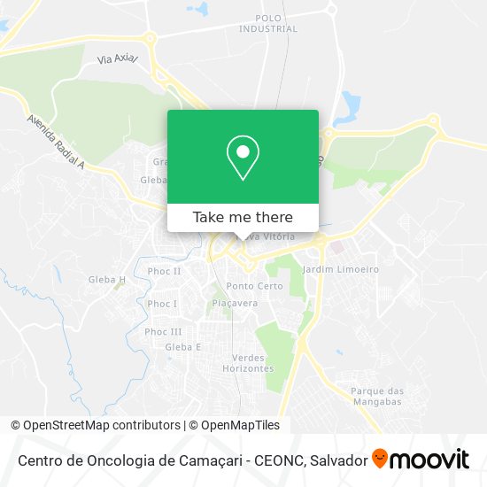Mapa Centro de Oncologia de Camaçari - CEONC
