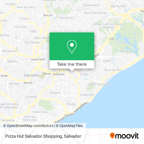 Mapa Pizza Hut Salvador Shopping