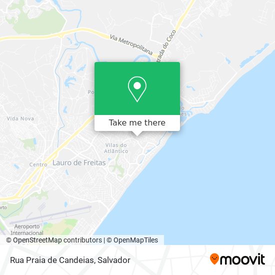 Mapa Rua Praia de Candeias