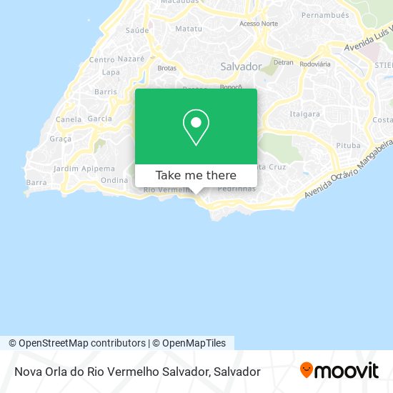 Nova Orla do Rio Vermelho Salvador map