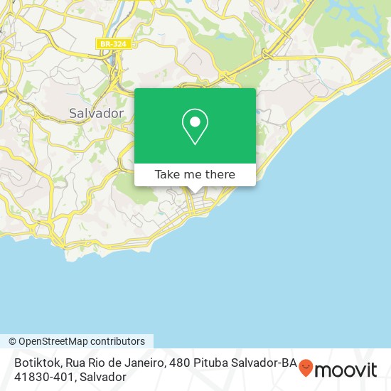 Mapa Botiktok, Rua Rio de Janeiro, 480 Pituba Salvador-BA 41830-401
