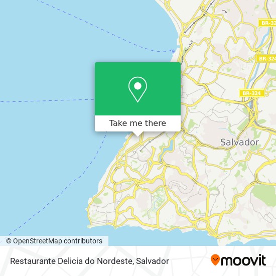 Mapa Restaurante Delicia do Nordeste