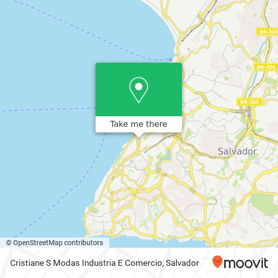 Mapa Cristiane S Modas Industria E Comercio, Avenida Sete de Setembro, 86 Centro Salvador-BA 40060-001