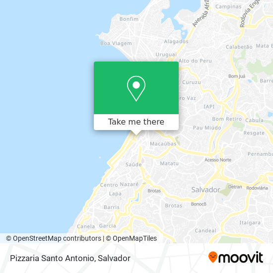 Mapa Pizzaria Santo Antonio