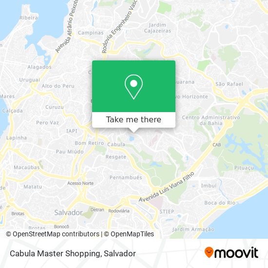 Mapa Cabula Master Shopping