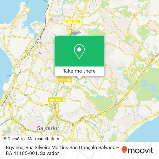 Mapa Bryanna, Rua Silveira Martins São Gonçalo Salvador-BA 41185-001