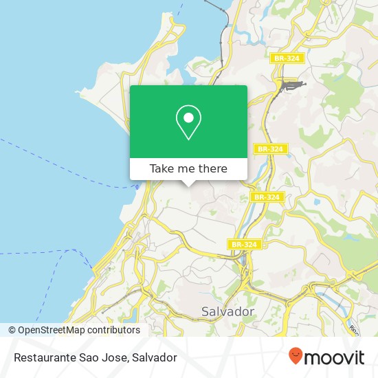 Mapa Restaurante Sao Jose, Rua Meireles Pero Vaz Salvador-BA 40335-805