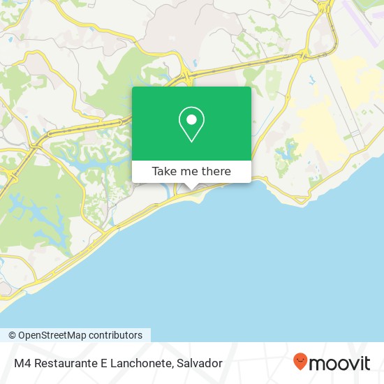 Mapa M4 Restaurante E Lanchonete, Avenida Octávio Mangabeira, 4435 Piatã Salvador-BA 41650-045