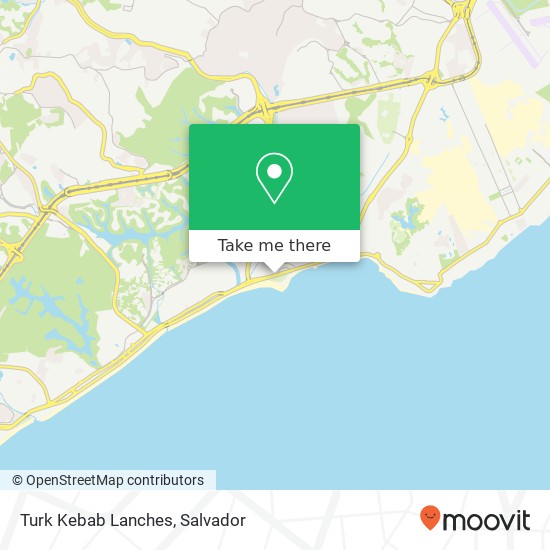 Mapa Turk Kebab Lanches, Avenida Octávio Mangabeira, 1333 Piatã Salvador-BA 41650-045