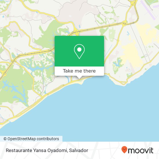 Mapa Restaurante Yansa Oyadomi, Avenida Octávio Mangabeira, 7 Piatã Salvador-BA 41650-045
