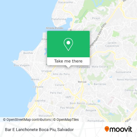 Mapa Bar E Lanchonete Boca Piu