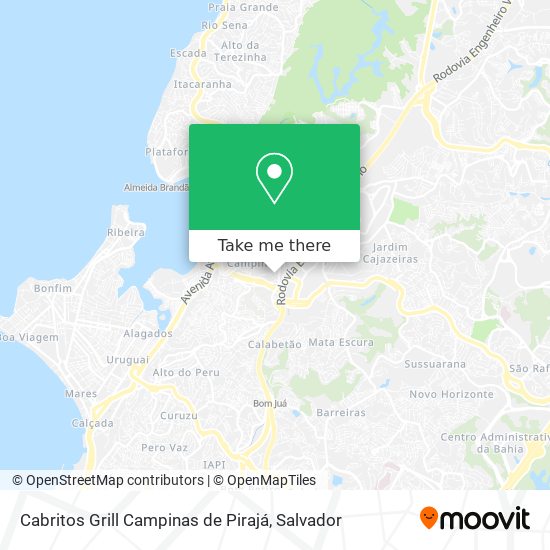 Mapa Cabritos Grill Campinas de Pirajá