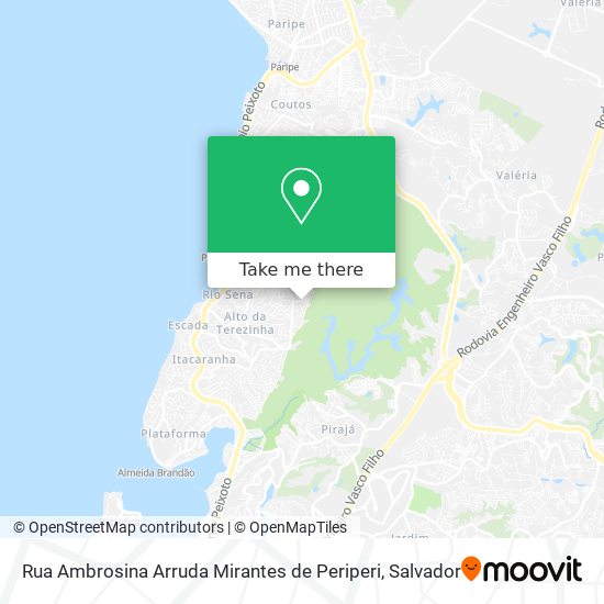 Rua Ambrosina Arruda Mirantes de Periperi map