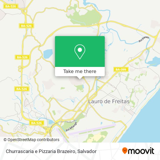 Mapa Churrascaria e Pizzaria Brazeiro